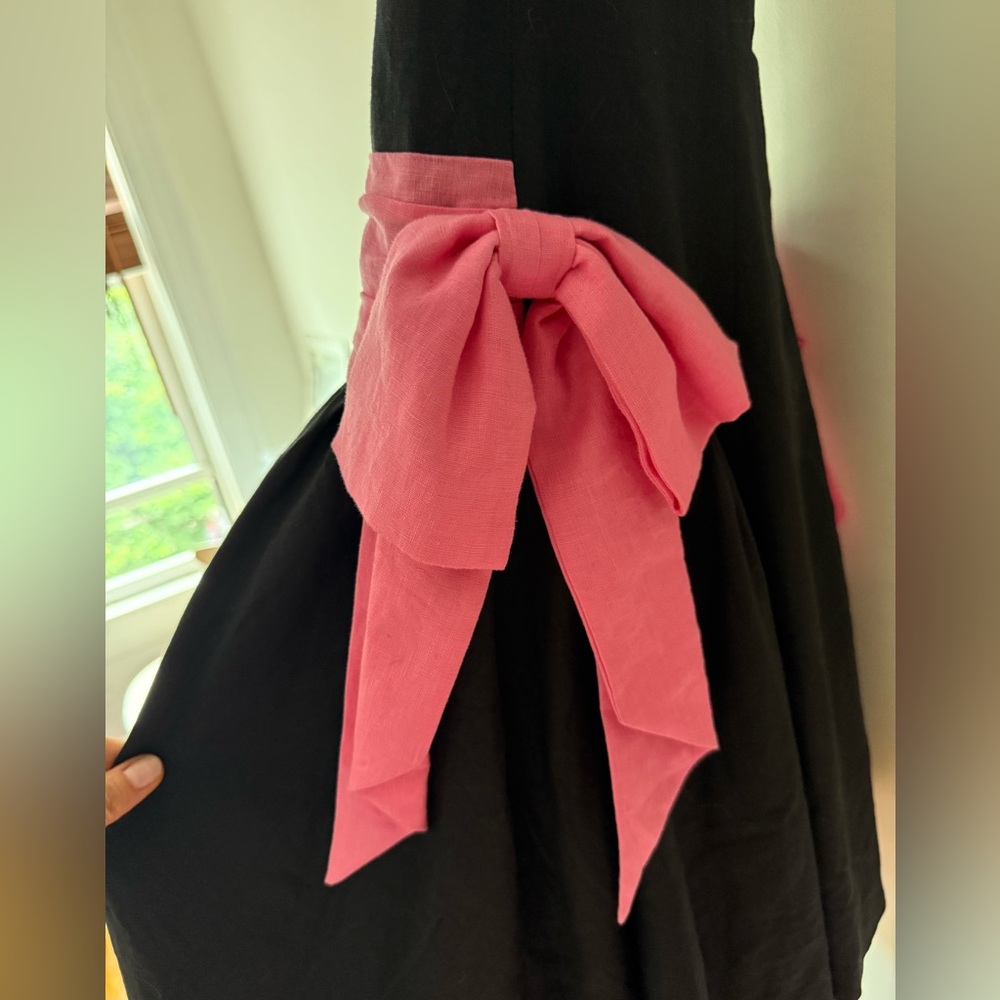 Caro Editions Black Dress with Pink Bow - Picture 4 of 5